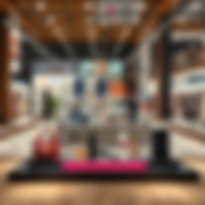 Acrylic 3 tier stand showcasing various retail products