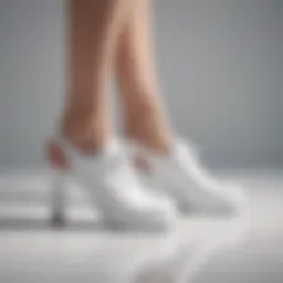 Elegant all-white nursing shoes showcasing sleek design