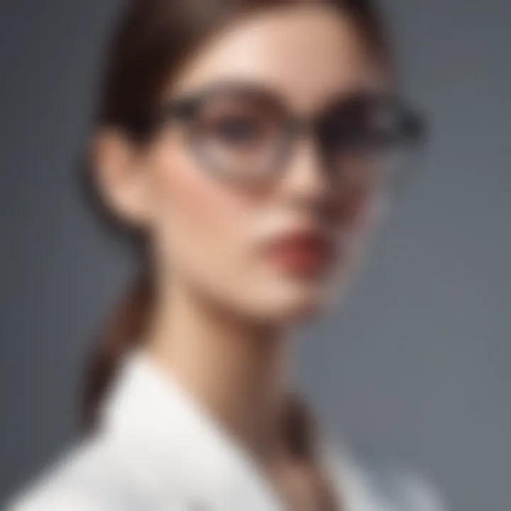 An artistic illustration depicting the cultural significance of asymmetrical eyewear.