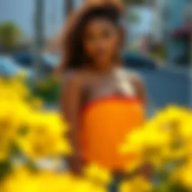 Stylish bandeau tank in vibrant colors showcasing versatility