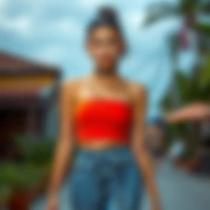 Sustainable fabric choices for the bandeau tank