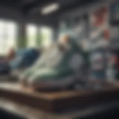 Eco-friendly sneaker cleaning products display