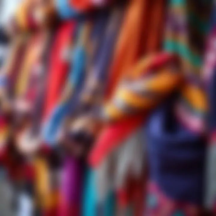 An array of colorful scarves and accessories used in Arabic dance performances