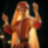 Traditional Arabic dance costume adorned with intricate embroidery