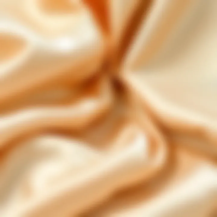 Elegant silk fabric showcasing intricate patterns and textures