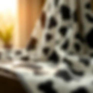 Illustration of sustainable materials used in cow print towel production