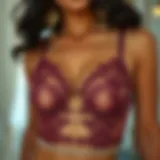 Elegant criss-cross lingerie design showcasing intricate detailing