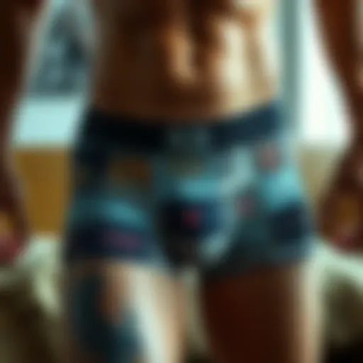 A stylish pair of custom boxers showcasing unique patterns and designs.