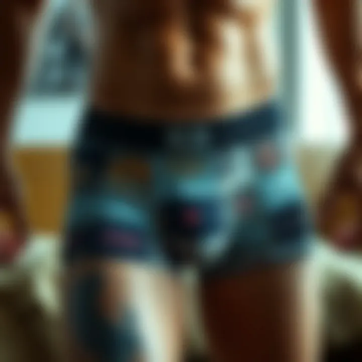 A stylish pair of custom boxers showcasing unique patterns and designs.