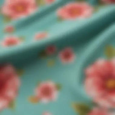 Close-up of eco-friendly fabric used in stylish tankini swimsuits