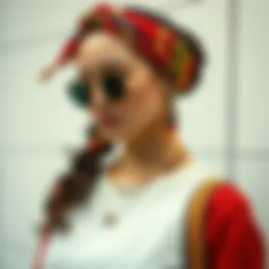 A stylish modern outfit complemented by a colorful headband