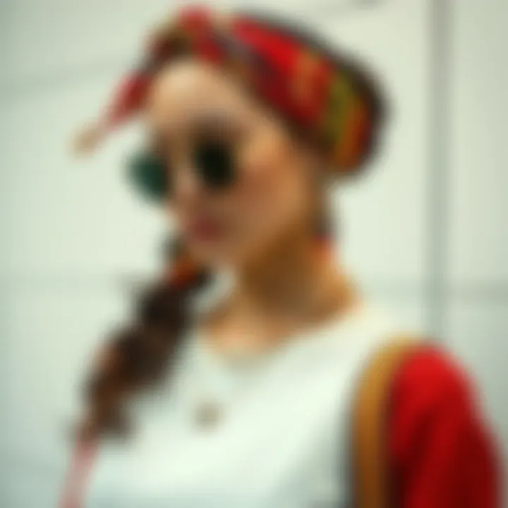 A stylish modern outfit complemented by a colorful headband