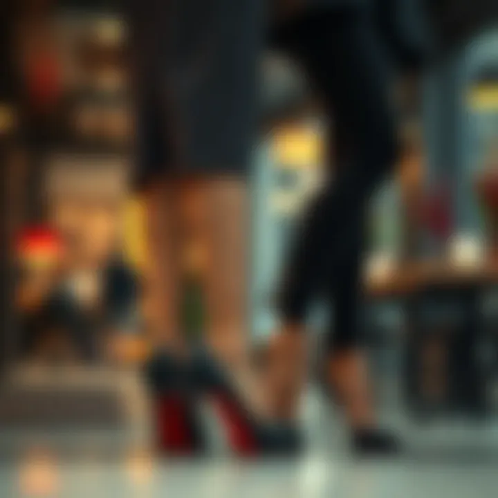 Chic Fashion with High Heels Fashion-forward individuals wearing high heels size 2 in a chic setting