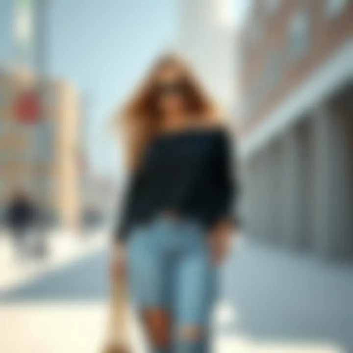 Fashionista Styling Long Plus Tops A fashionista showcasing various ways to style long plus tops.