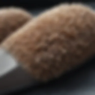 Material Texture and Quality Close-up of fuzzy slide materials showcasing texture