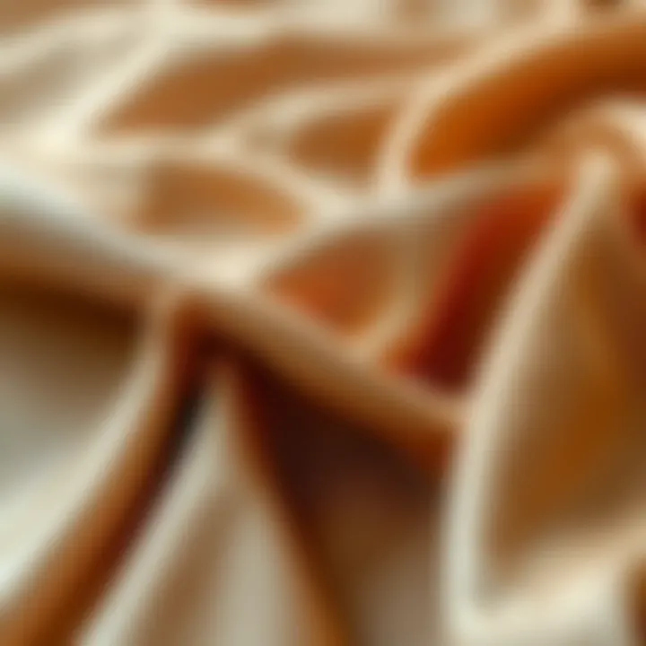 Close-up of luxurious fabric textures used in formal dresses