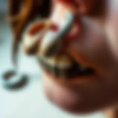 Diverse Materials in Snakebite Lip Rings A collection of snakebite lip rings made from various materials