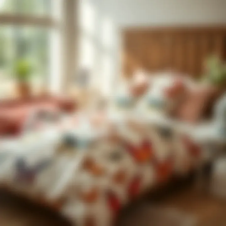 Eco-friendly materials used in butterfly print duvet covers