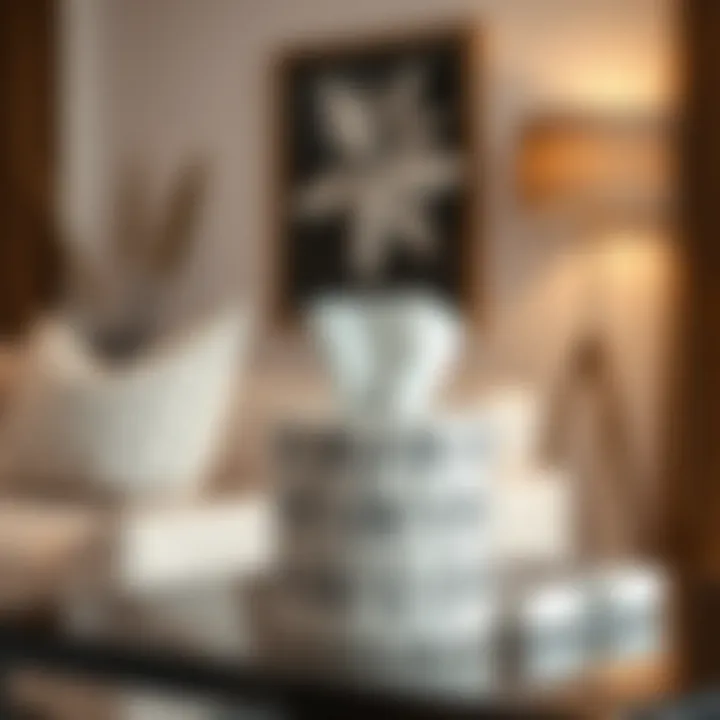 Stylish cylinder tissue box cover complementing contemporary decor.