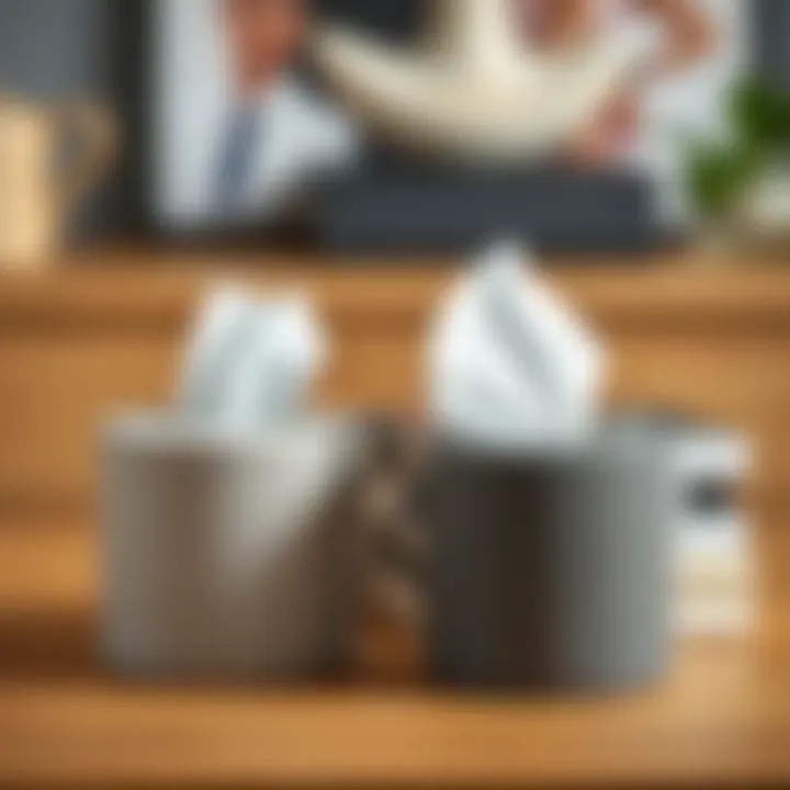 Variety of modern cylinder tissue box covers in different styles.