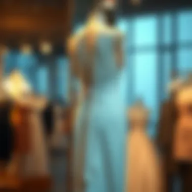 Elegant cut out tie back dress on display