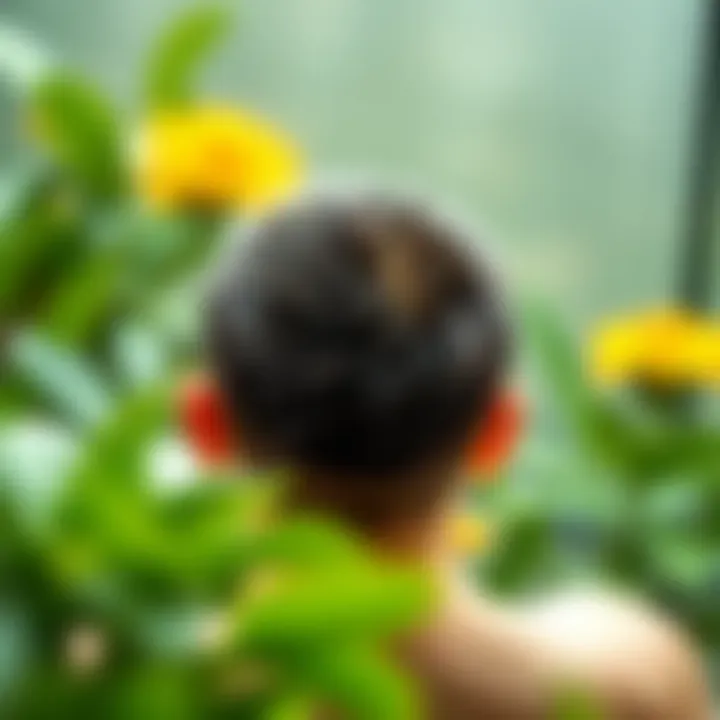 Visual representation of a healthy scalp environment post-brush use