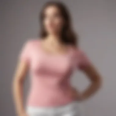 Elegant scoop neck plus size top displayed on a mannequin