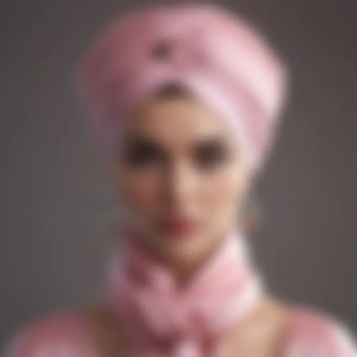 Fashionable modern interpretations of silk turbans showcased