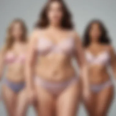 Visual representation of body positivity featuring diverse body types wearing Warner's tummy control panties.