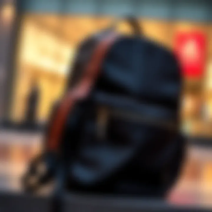 Modern Elegance in Faux Leather Backpacks Elegant faux leather laptop backpack showcasing modern design