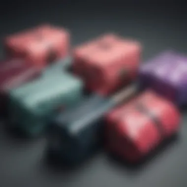 Trendy foldable travel makeup bags in various styles and colors