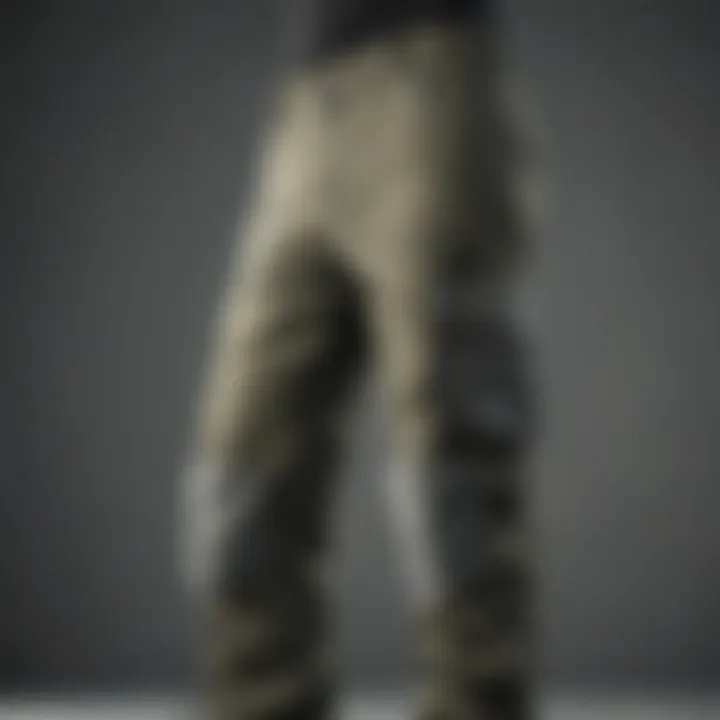 A visual representation of eco-friendly materials used in modern cargo pants