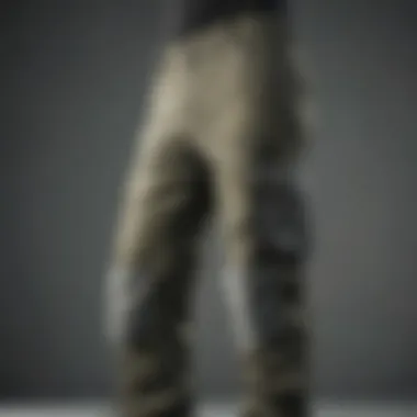 Sustainable Materials in Grunge Cargo Pants A visual representation of eco-friendly materials used in modern cargo pants