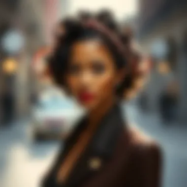 A stylish depiction of hair curling headbands integrated into contemporary fashion.