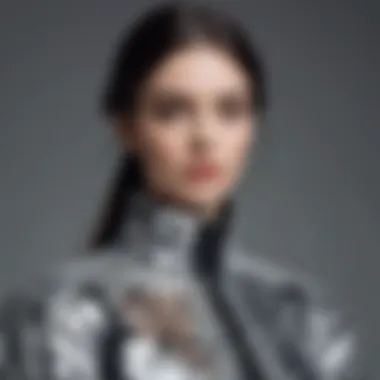 Avant-Garde Fashion Using Mirror Cloth Creative fashion design featuring mirror cloth in an avant-garde outfit