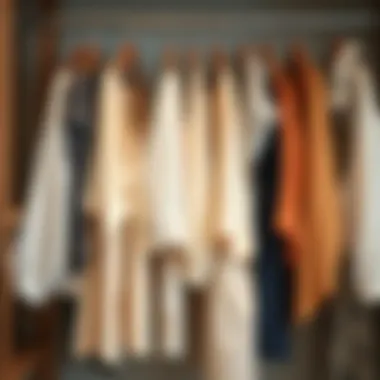 Versatile plus size tops showcased in a wardrobe