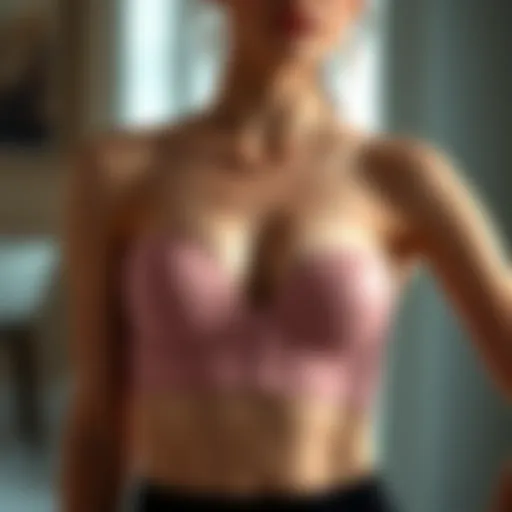 Elegant no padding strapless bra showcasing minimalist design