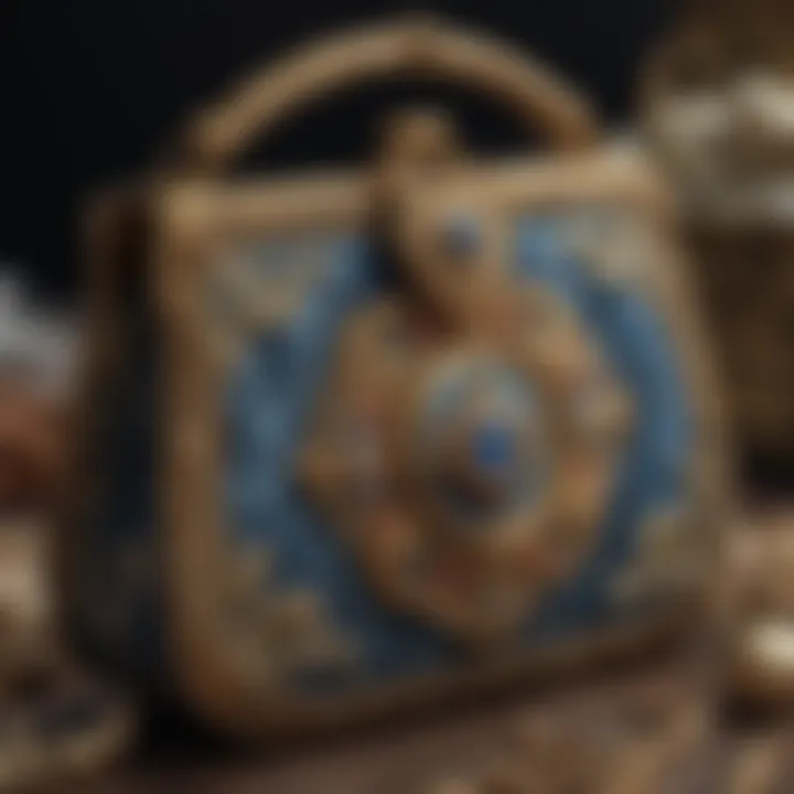 Materials used in Renaissance purses, including fabrics and embellishments