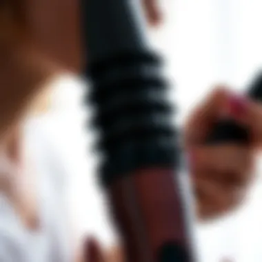 Illustration showcasing the innovative design of silicone curling irons.