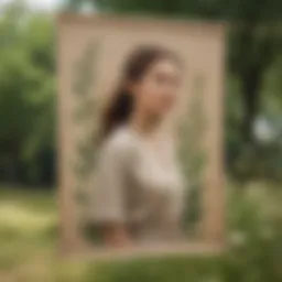 Elegant spring burlap banner showcasing eco-friendly design