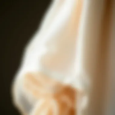Close-up of chiffon fabric showcasing its flow and texture