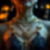 Elegant display of coordinated body jewelry sets