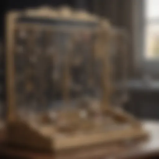 Elegant jewelry organizer with intricate designs