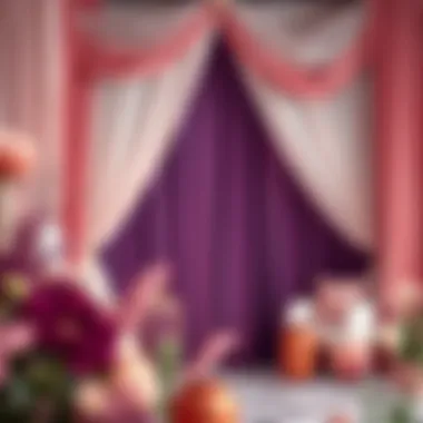 Elegant color combinations in drape decor