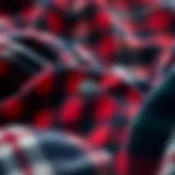 Artistic representation of graphic flannel patterns