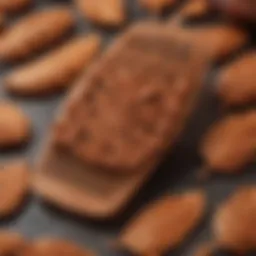 Artisan crafting a peach wood comb with intricate designs