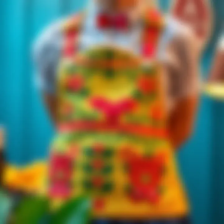 Modern Oktoberfest apron showcasing vibrant colors and patterns