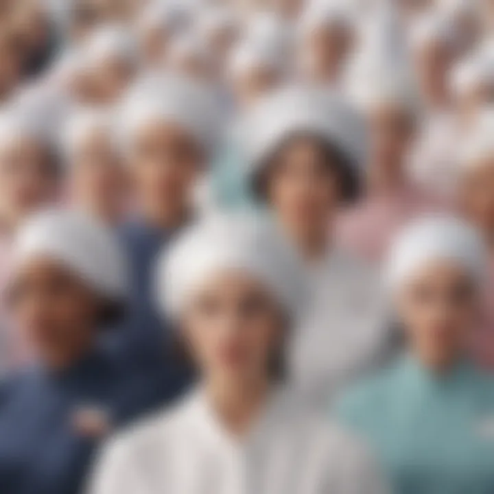 Culturally diverse nurses showcasing their unique hair bonnets