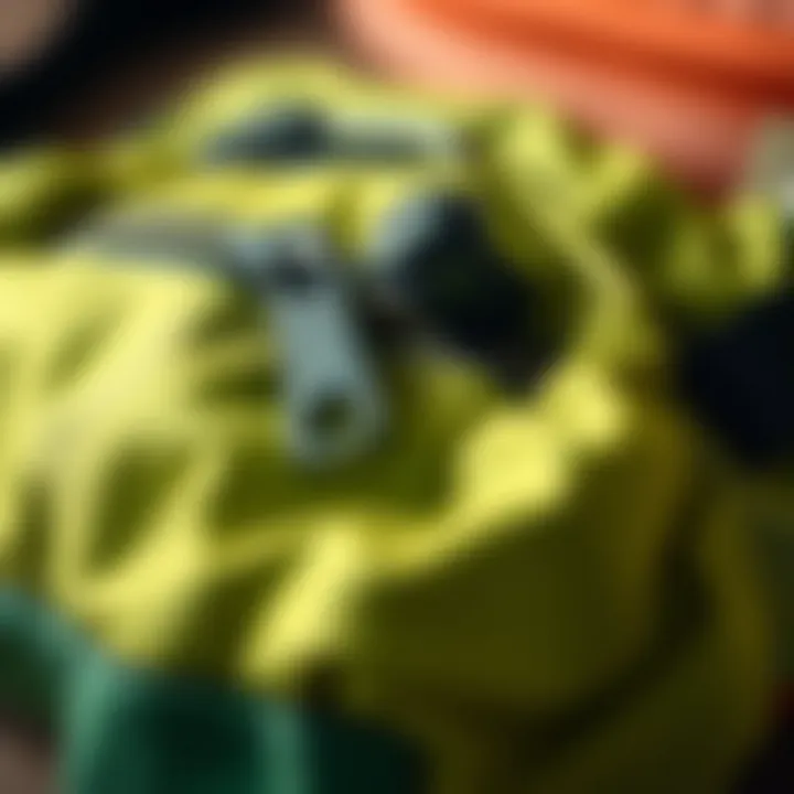 Eco-Friendly Materials in Sport Fanny Bags Close-up of eco-friendly materials used in sport fanny bags