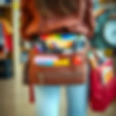 An organized fanny pack displaying essential teaching tools and supplies, highlighting its functionality.